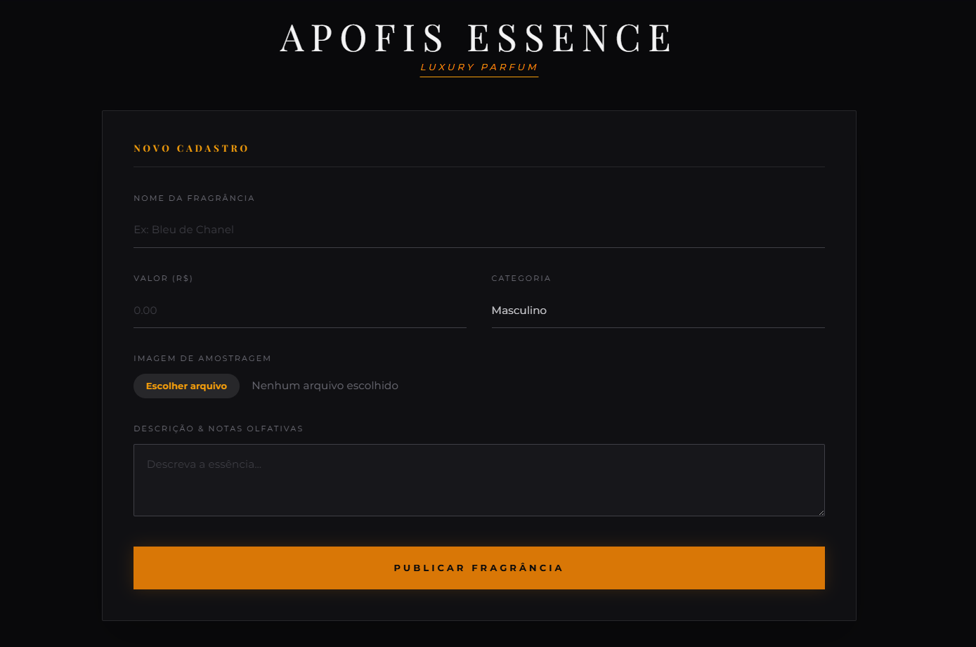 Print do projeto Apofis Essence
